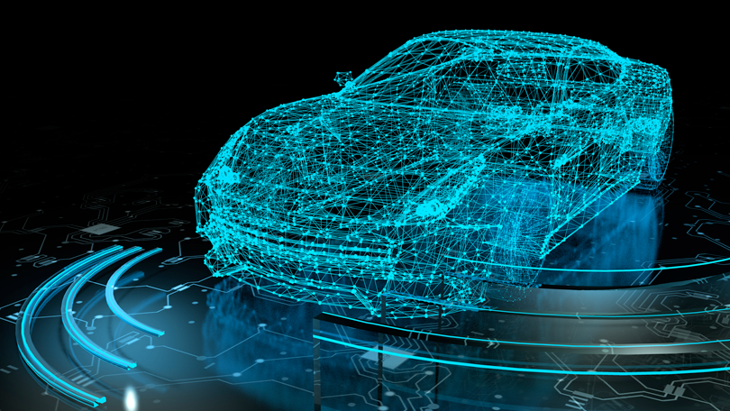 Abstract vehicle interface representing digital insurance search